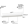image:imageAmericanflat 14 Floating Shelves for Wall  Set of 3  Made of Engineered Wood with Lipped Ledge  Floating Wall Shelves for Bedroom Bathroom Kitchen Office and Living Room  BlackWhite