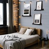 image:imageAmericanflat 14 Floating Shelves for Wall  Set of 3  Made of Engineered Wood with Lipped Ledge  Floating Wall Shelves for Bedroom Bathroom Kitchen Office and Living Room  BlackBlack