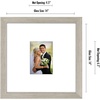 image:imageAmericanflat 14x14 Picture Frame  Matted to 5x7  Driftwood  Engineered Wood construction Shatterresistant glass hangs vertical or horizontal sawtooth hangers includedDriftwood