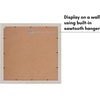 image:imageAmericanflat 14x14 Picture Frame  Matted to 5x7  Driftwood  Engineered Wood construction Shatterresistant glass hangs vertical or horizontal sawtooth hangers includedLight Wood