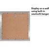 image:imageAmericanflat 14x14 Picture Frame  Matted to 5x7  Driftwood  Engineered Wood construction Shatterresistant glass hangs vertical or horizontal sawtooth hangers includedSilver