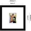 image:imageAmericanflat 14x14 Picture Frame  Matted to 5x7  Driftwood  Engineered Wood construction Shatterresistant glass hangs vertical or horizontal sawtooth hangers includedBlack