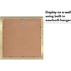 image:imageAmericanflat 14x14 Picture Frame  Matted to 5x7  Driftwood  Engineered Wood construction Shatterresistant glass hangs vertical or horizontal sawtooth hangers includedGold