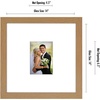 image:imageAmericanflat 14x14 Picture Frame  Matted to 5x7  Driftwood  Engineered Wood construction Shatterresistant glass hangs vertical or horizontal sawtooth hangers includedDark Oak