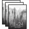 image:imageAmericanflat 20x28 Picture Frame 3Pack  Black  Slidein front cover swaps photos and posters easily sawtooth hangers included fits photos posters prints and artBlack
