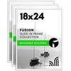 image:imageAmericanflat 20x28 Picture Frame 3Pack  Black  Slidein front cover swaps photos and posters easily sawtooth hangers included fits photos posters prints and artWhite