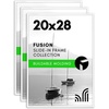 image:imageAmericanflat 20x28 Picture Frame 3Pack  Black  Slidein front cover swaps photos and posters easily sawtooth hangers included fits photos posters prints and artWhite