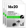 image:imageAmericanflat 20x28 Picture Frame 3Pack  Black  Slidein front cover swaps photos and posters easily sawtooth hangers included fits photos posters prints and artWhite