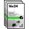 image:imageAmericanflat 20x28 Picture Frame 3Pack  Black  Slidein front cover swaps photos and posters easily sawtooth hangers included fits photos posters prints and artBlack