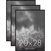 image:imageAmericanflat 20x28 Picture Frame 3Pack  Black  Slidein front cover swaps photos and posters easily sawtooth hangers included fits photos posters prints and artBlack