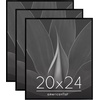 image:imageAmericanflat 20x28 Picture Frame 3Pack  Black  Slidein front cover swaps photos and posters easily sawtooth hangers included fits photos posters prints and artBlack
