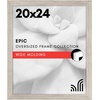 image:imageAmericanflat 20x30 Poster Frame  White Engineered Wood with Polished Plexiglass  Wide Picture Frame for Vertical or Horizontal Wall Display  Epic Collection  White  Polished plexiglass front hangs vertical or horizontal sawtooth hangers included fits photos posters and artDriftwood