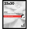 image:imageAmericanflat 20x30 Poster Frame  White Engineered Wood with Polished Plexiglass  Wide Picture Frame for Vertical or Horizontal Wall Display  Epic Collection  White  Polished plexiglass front hangs vertical or horizontal sawtooth hangers included fits photos posters and artBlack
