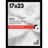 image:imageAmericanflat 20x30 Poster Frame  White Engineered Wood with Polished Plexiglass  Wide Picture Frame for Vertical or Horizontal Wall Display  Epic Collection  White  Polished plexiglass front hangs vertical or horizontal sawtooth hangers included fits photos posters and artBlack