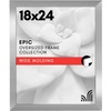 image:imageAmericanflat 20x30 Poster Frame  White Engineered Wood with Polished Plexiglass  Wide Picture Frame for Vertical or Horizontal Wall Display  Epic Collection  White  Polished plexiglass front hangs vertical or horizontal sawtooth hangers included fits photos posters and artSilver