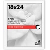 image:imageAmericanflat 20x30 Poster Frame  White Engineered Wood with Polished Plexiglass  Wide Picture Frame for Vertical or Horizontal Wall Display  Epic Collection  White  Polished plexiglass front hangs vertical or horizontal sawtooth hangers included fits photos posters and artWhite