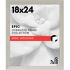 image:imageAmericanflat 20x30 Poster Frame  White Engineered Wood with Polished Plexiglass  Wide Picture Frame for Vertical or Horizontal Wall Display  Epic Collection  White  Polished plexiglass front hangs vertical or horizontal sawtooth hangers included fits photos posters and artGray