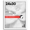 image:imageAmericanflat 20x30 Poster Frame  White Engineered Wood with Polished Plexiglass  Wide Picture Frame for Vertical or Horizontal Wall Display  Epic Collection  White  Polished plexiglass front hangs vertical or horizontal sawtooth hangers included fits photos posters and artWhite