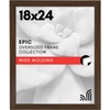 image:imageAmericanflat 20x30 Poster Frame  White Engineered Wood with Polished Plexiglass  Wide Picture Frame for Vertical or Horizontal Wall Display  Epic Collection  White  Polished plexiglass front hangs vertical or horizontal sawtooth hangers included fits photos posters and artWalnut