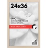 image:imageAmericanflat 20x30 Poster Frame  White Engineered Wood with Polished Plexiglass  Wide Picture Frame for Vertical or Horizontal Wall Display  Epic Collection  White  Polished plexiglass front hangs vertical or horizontal sawtooth hangers included fits photos posters and artLight Wood