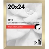 image:imageAmericanflat 20x30 Poster Frame  White Engineered Wood with Polished Plexiglass  Wide Picture Frame for Vertical or Horizontal Wall Display  Epic Collection  White  Polished plexiglass front hangs vertical or horizontal sawtooth hangers included fits photos posters and artGold