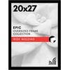 image:imageAmericanflat 20x30 Poster Frame  White Engineered Wood with Polished Plexiglass  Wide Picture Frame for Vertical or Horizontal Wall Display  Epic Collection  White  Polished plexiglass front hangs vertical or horizontal sawtooth hangers included fits photos posters and artBlack