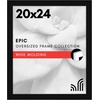image:imageAmericanflat 20x30 Poster Frame  White Engineered Wood with Polished Plexiglass  Wide Picture Frame for Vertical or Horizontal Wall Display  Epic Collection  White  Polished plexiglass front hangs vertical or horizontal sawtooth hangers included fits photos posters and artBlack