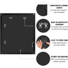 image:imageAmericanflat 20x30 Poster Frame  White Engineered Wood with Polished Plexiglass  Wide Picture Frame for Vertical or Horizontal Wall Display  Epic Collection  White  Polished plexiglass front hangs vertical or horizontal sawtooth hangers included fits photos posters and artBlack