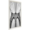 image:imageAmericanflat 20x30 Poster Frame  White Engineered Wood with Polished Plexiglass  Wide Picture Frame for Vertical or Horizontal Wall Display  Epic Collection  White  Polished plexiglass front hangs vertical or horizontal sawtooth hangers included fits photos posters and artGray