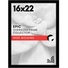 image:imageAmericanflat 20x30 Poster Frame  White Engineered Wood with Polished Plexiglass  Wide Picture Frame for Vertical or Horizontal Wall Display  Epic Collection  White  Polished plexiglass front hangs vertical or horizontal sawtooth hangers included fits photos posters and artBlack