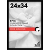 image:imageAmericanflat 20x30 Poster Frame  White Engineered Wood with Polished Plexiglass  Wide Picture Frame for Vertical or Horizontal Wall Display  Epic Collection  White  Polished plexiglass front hangs vertical or horizontal sawtooth hangers included fits photos posters and artBlack