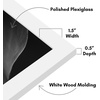 image:imageAmericanflat 20x30 Poster Frame  White Engineered Wood with Polished Plexiglass  Wide Picture Frame for Vertical or Horizontal Wall Display  Epic Collection  White  Polished plexiglass front hangs vertical or horizontal sawtooth hangers included fits photos posters and artWhite