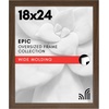 image:imageAmericanflat 20x30 Poster Frame  White Engineered Wood with Polished Plexiglass  Wide Picture Frame for Vertical or Horizontal Wall Display  Epic Collection  White  Polished plexiglass front hangs vertical or horizontal sawtooth hangers included fits photos posters and artMahogany
