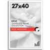 image:imageAmericanflat 20x30 Poster Frame  White Engineered Wood with Polished Plexiglass  Wide Picture Frame for Vertical or Horizontal Wall Display  Epic Collection  White  Polished plexiglass front hangs vertical or horizontal sawtooth hangers included fits photos posters and artWhite
