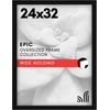 image:imageAmericanflat 20x30 Poster Frame  White Engineered Wood with Polished Plexiglass  Wide Picture Frame for Vertical or Horizontal Wall Display  Epic Collection  White  Polished plexiglass front hangs vertical or horizontal sawtooth hangers included fits photos posters and artBlack