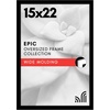 image:imageAmericanflat 20x30 Poster Frame  White Engineered Wood with Polished Plexiglass  Wide Picture Frame for Vertical or Horizontal Wall Display  Epic Collection  White  Polished plexiglass front hangs vertical or horizontal sawtooth hangers included fits photos posters and artBlack