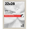 image:imageAmericanflat 20x30 Poster Frame  White Engineered Wood with Polished Plexiglass  Wide Picture Frame for Vertical or Horizontal Wall Display  Epic Collection  White  Polished plexiglass front hangs vertical or horizontal sawtooth hangers included fits photos posters and artLight Wood