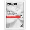 image:imageAmericanflat 20x30 Poster Frame  White Engineered Wood with Polished Plexiglass  Wide Picture Frame for Vertical or Horizontal Wall Display  Epic Collection  White  Polished plexiglass front hangs vertical or horizontal sawtooth hangers included fits photos posters and artWhite