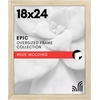 image:imageAmericanflat 20x30 Poster Frame  White Engineered Wood with Polished Plexiglass  Wide Picture Frame for Vertical or Horizontal Wall Display  Epic Collection  White  Polished plexiglass front hangs vertical or horizontal sawtooth hangers included fits photos posters and artNatural Oak
