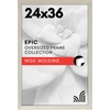 image:imageAmericanflat 20x30 Poster Frame  White Engineered Wood with Polished Plexiglass  Wide Picture Frame for Vertical or Horizontal Wall Display  Epic Collection  White  Polished plexiglass front hangs vertical or horizontal sawtooth hangers included fits photos posters and artGray