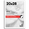 image:imageAmericanflat 20x30 Poster Frame  White Engineered Wood with Polished Plexiglass  Wide Picture Frame for Vertical or Horizontal Wall Display  Epic Collection  White  Polished plexiglass front hangs vertical or horizontal sawtooth hangers included fits photos posters and artWhite
