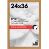 image:imageAmericanflat 20x30 Poster Frame  White Engineered Wood with Polished Plexiglass  Wide Picture Frame for Vertical or Horizontal Wall Display  Epic Collection  White  Polished plexiglass front hangs vertical or horizontal sawtooth hangers included fits photos posters and artDark Oak