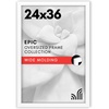 image:imageAmericanflat 20x30 Poster Frame  White Engineered Wood with Polished Plexiglass  Wide Picture Frame for Vertical or Horizontal Wall Display  Epic Collection  White  Polished plexiglass front hangs vertical or horizontal sawtooth hangers included fits photos posters and artWhite