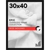 image:imageAmericanflat 20x30 Poster Frame  White Engineered Wood with Polished Plexiglass  Wide Picture Frame for Vertical or Horizontal Wall Display  Epic Collection  White  Polished plexiglass front hangs vertical or horizontal sawtooth hangers included fits photos posters and artBlack