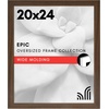 image:imageAmericanflat 20x30 Poster Frame  White Engineered Wood with Polished Plexiglass  Wide Picture Frame for Vertical or Horizontal Wall Display  Epic Collection  White  Polished plexiglass front hangs vertical or horizontal sawtooth hangers included fits photos posters and artMahogany