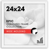 image:imageAmericanflat 20x30 Poster Frame  White Engineered Wood with Polished Plexiglass  Wide Picture Frame for Vertical or Horizontal Wall Display  Epic Collection  White  Polished plexiglass front hangs vertical or horizontal sawtooth hangers included fits photos posters and artWhite