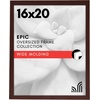 image:imageAmericanflat 20x30 Poster Frame  White Engineered Wood with Polished Plexiglass  Wide Picture Frame for Vertical or Horizontal Wall Display  Epic Collection  White  Polished plexiglass front hangs vertical or horizontal sawtooth hangers included fits photos posters and artMahogany