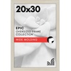 image:imageAmericanflat 20x30 Poster Frame  White Engineered Wood with Polished Plexiglass  Wide Picture Frame for Vertical or Horizontal Wall Display  Epic Collection  White  Polished plexiglass front hangs vertical or horizontal sawtooth hangers included fits photos posters and artLight Wood
