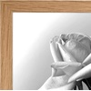 image:imageAmericanflat 20x30 Poster Frame  White Engineered Wood with Polished Plexiglass  Wide Picture Frame for Vertical or Horizontal Wall Display  Epic Collection  White  Polished plexiglass front hangs vertical or horizontal sawtooth hangers included fits photos posters and artDark Oak