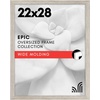 image:imageAmericanflat 20x30 Poster Frame  White Engineered Wood with Polished Plexiglass  Wide Picture Frame for Vertical or Horizontal Wall Display  Epic Collection  White  Polished plexiglass front hangs vertical or horizontal sawtooth hangers included fits photos posters and artDriftwood